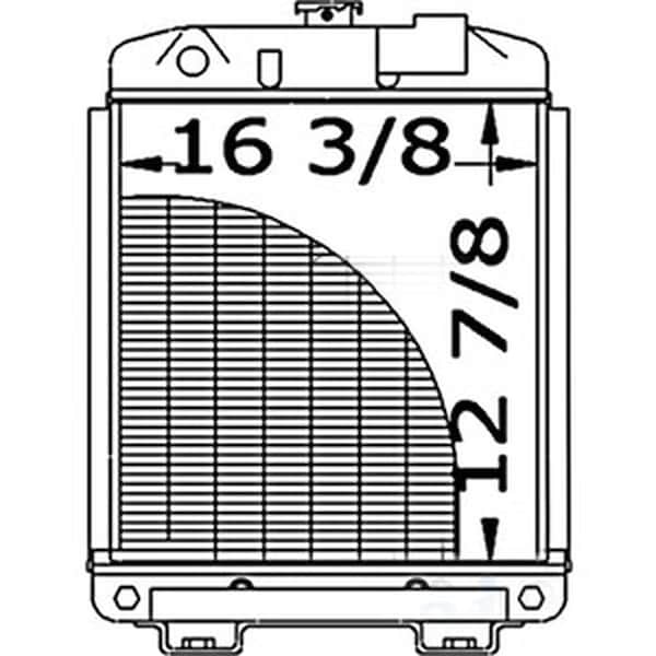 Aftermarket Radiator Fits Ford New Holland Compact Tractor 1600 1700 1000 SBA310100031 - main